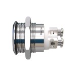 Drukknop 19 mm - Witte LED-ringverlichting - IP67 IK10 - Roestvrij staal - Plat - Schroefcontacten