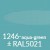 Naamplaat bovenaan: Aqua green (±RAL 5021) + witte tekst (±RAL 9003) 