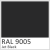 RAL 9005 zwart mat tex 